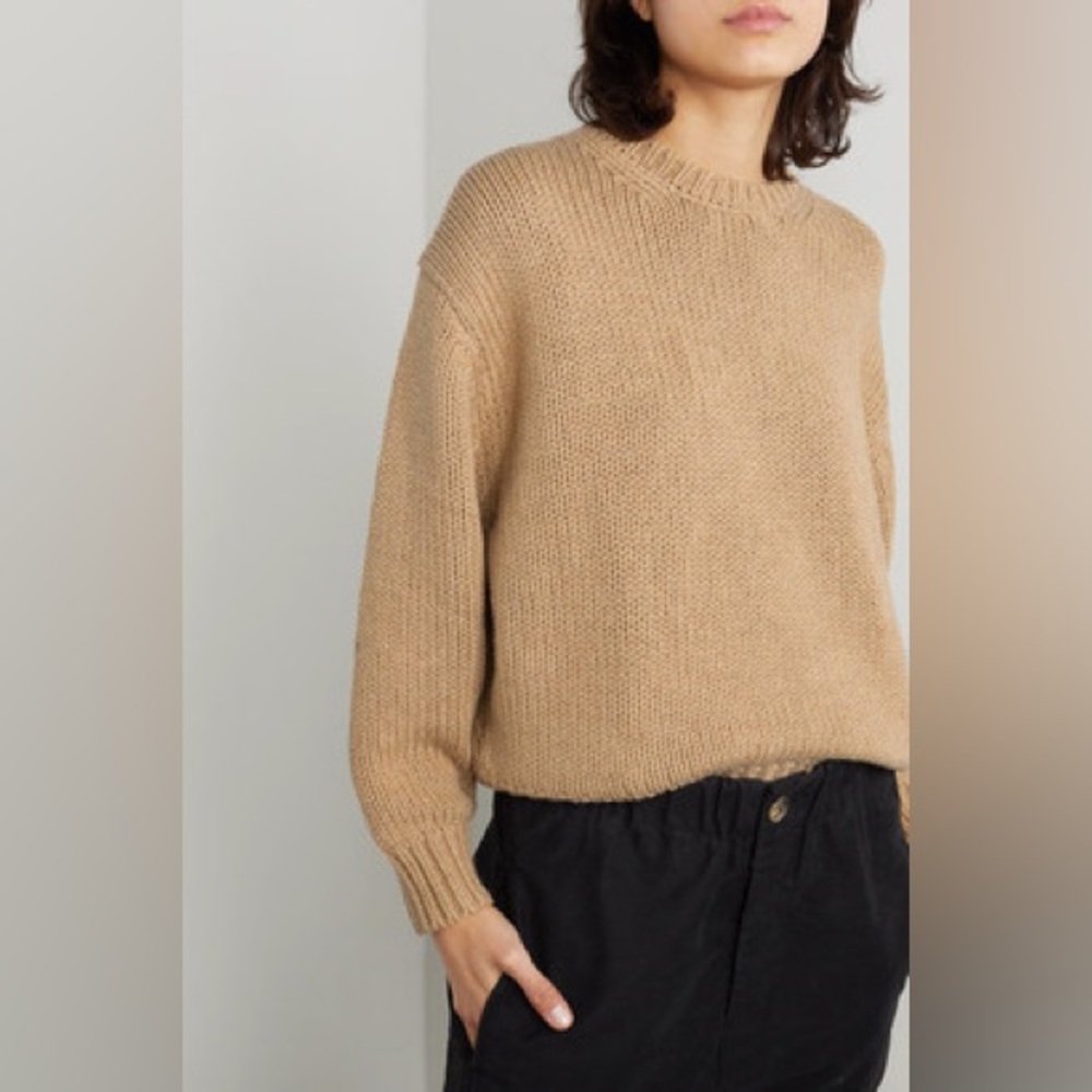 Bassike Cotton And Merino Wool-blend Sweater - Tan